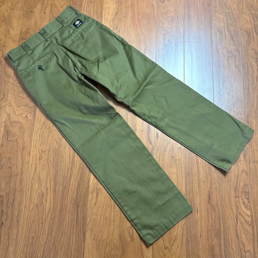 Dickies Skateboarding Slim Straight Pants Olive Green 30x30 Mens Chinos